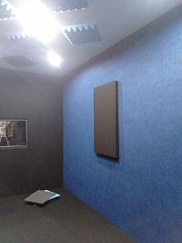 Ruang studio musik dengan bahan dasar rockwool minat hub di wa 0812-9037-9329